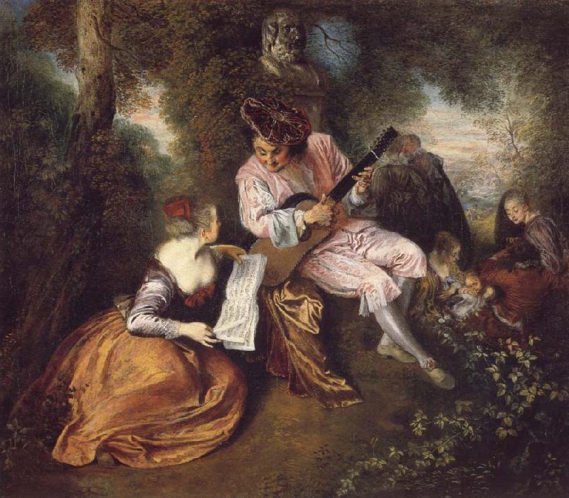 Jean-Antoine Watteau The Scale of Love oil painting image